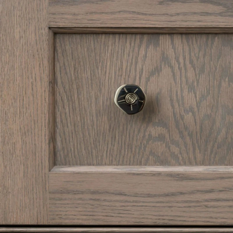 Kreativer Geschnitzter Sonnen-Möbelgriff im Antik-Stil aus Massivmessing für Schrank, Kommode, Nachttisch und Küche – Detail 3