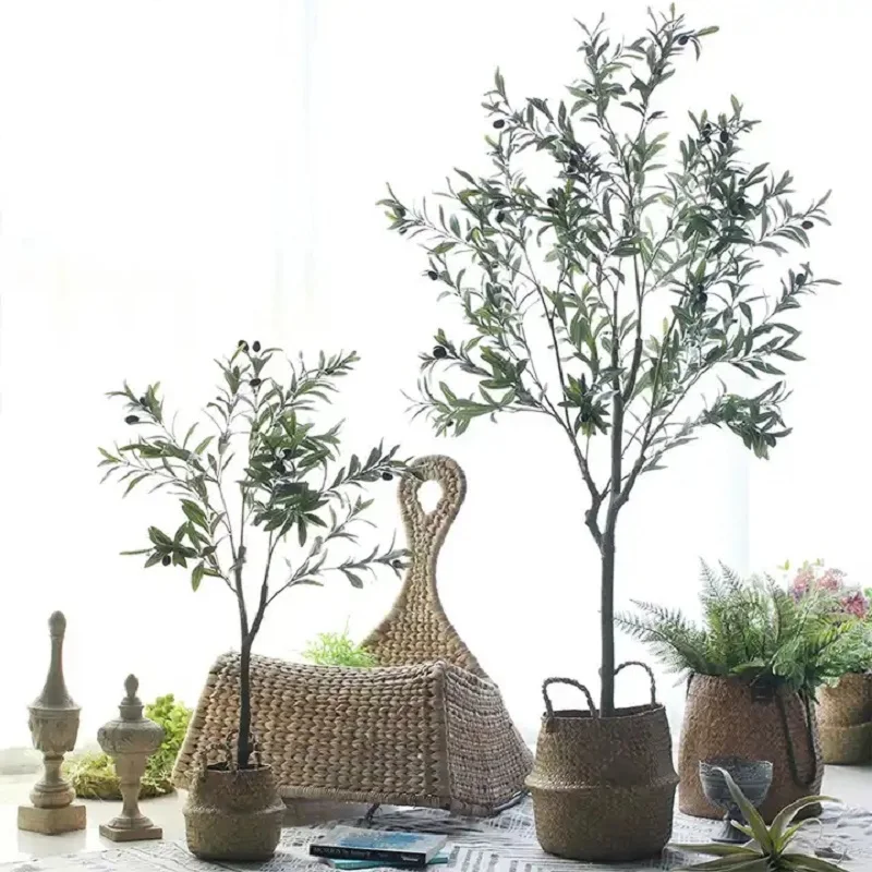 Artificial Olive Tree Plants, Bonsai Tree, Potted Plant, Floor Flowerpots, Indoor Decoration, Ornaments, 60-180cm