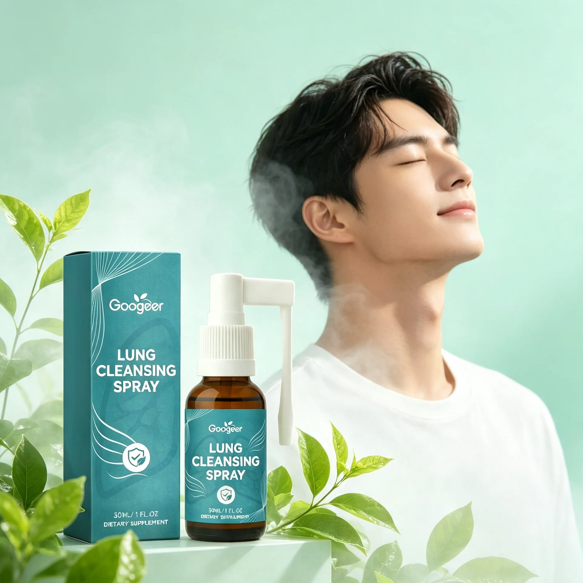 Natural Lung Nourishing Spray Lung Purifier Detoxify Lungs Soothe Dry Throat Improve Breathing Comfort Daily Respiratory Care