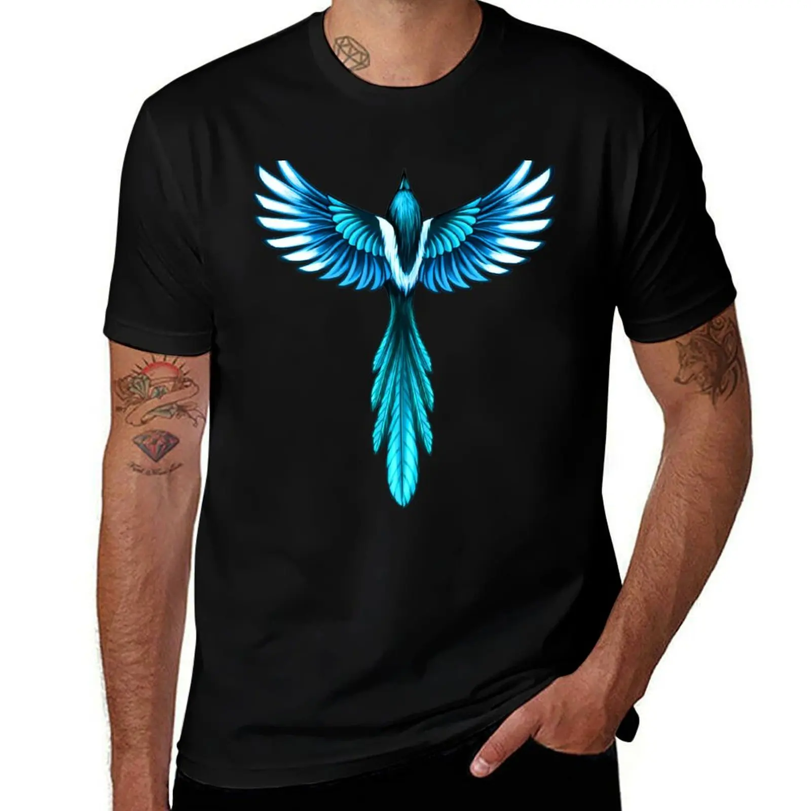 

Magpie Bird in Flight T-Shirt mens graphic t shirts man t shirt summer T-Shirt