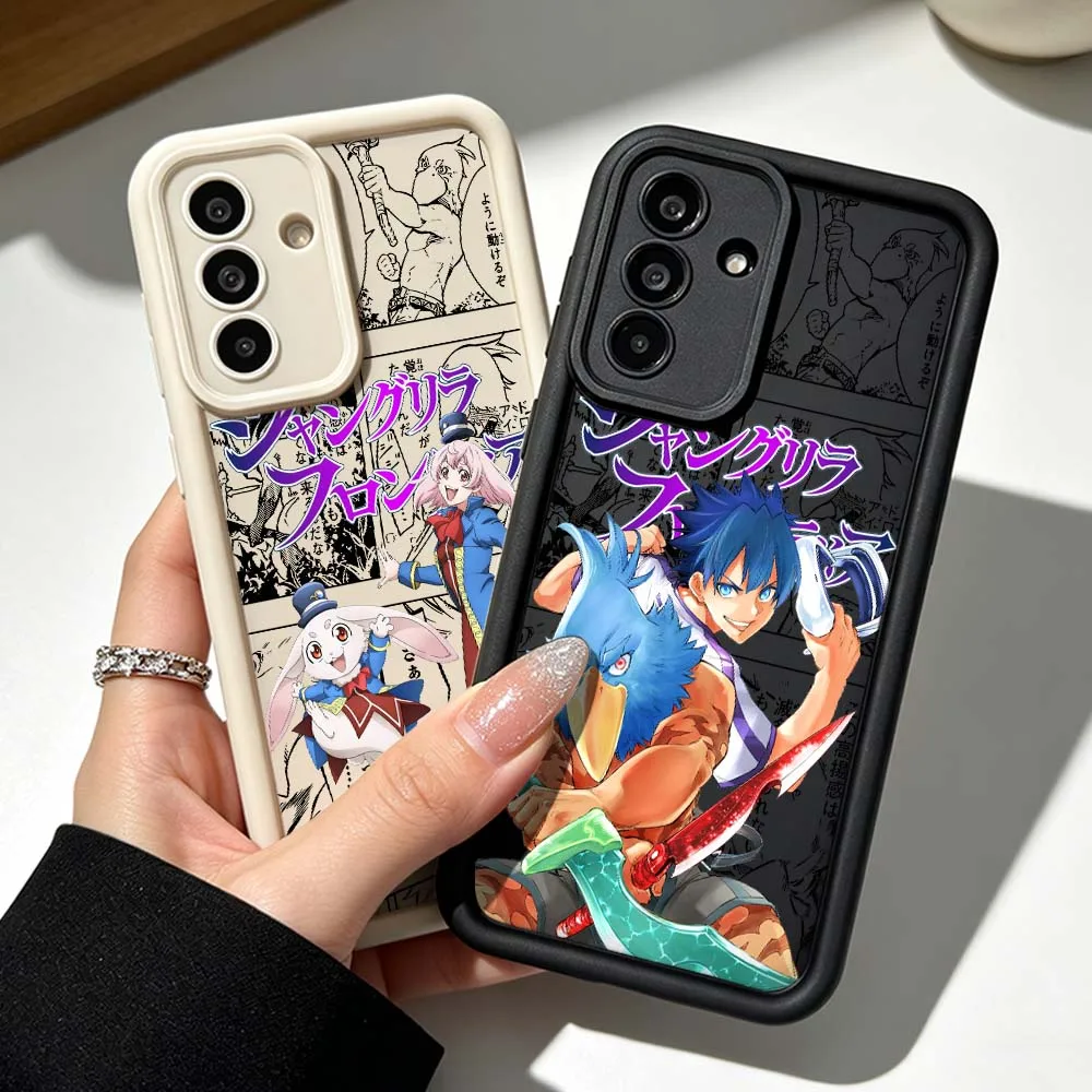 Shangri-La Frontier Phone Case For Samsung Galaxy A71 A57 A56 A55 A54 A53 A52s A17 A16 A06 Eye Ladder Silicone Cover