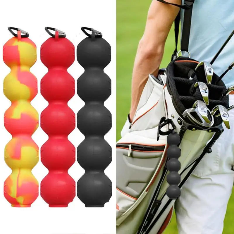 Funda protectora portátil para pelota de Golf, funda de silicona para 5 pelotas, accesorios deportivos de entrenamiento, 3 colores, novedad