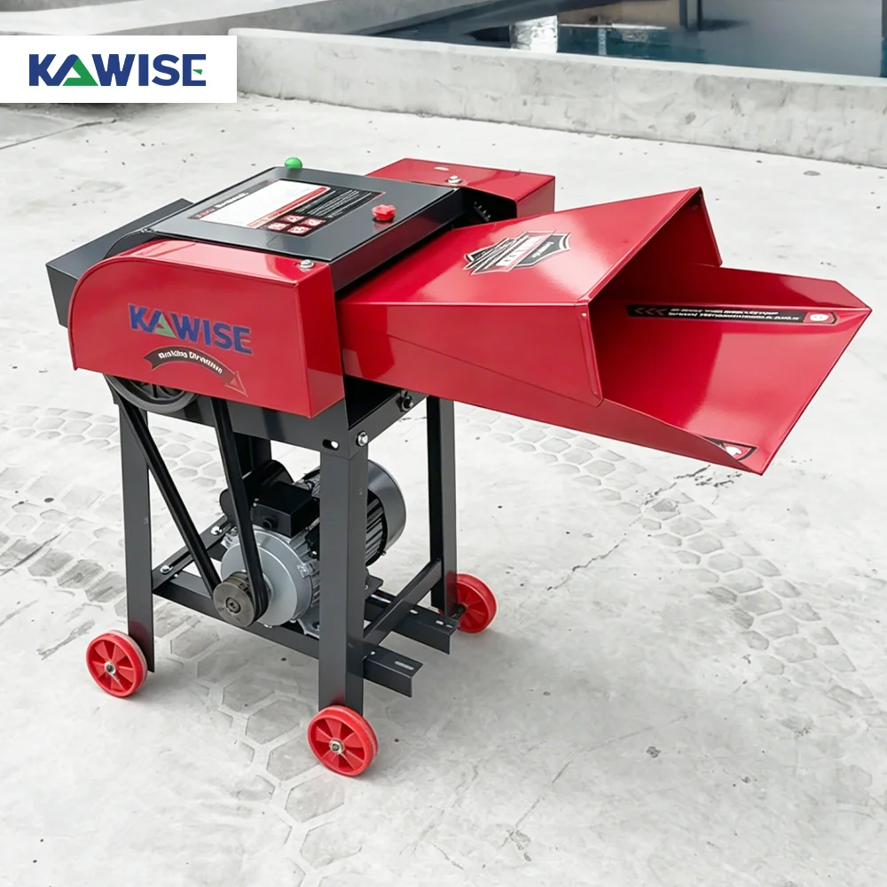 AIROW High Efficiency Small Chaff Cutter Machine for Fresh Forage Dry Straw Corn Stalk and Daily Animal Feed Processing on Farms