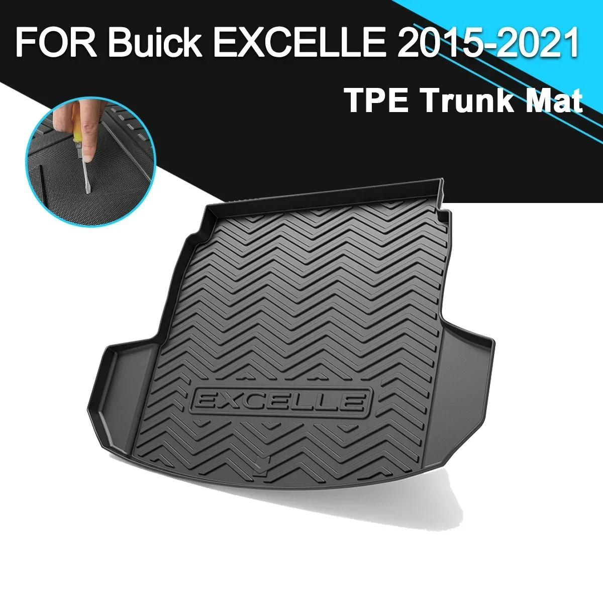 

Car Rear Trunk Cover Mat Rubber TPE Waterproof Non-Slip Cargo Liner Accessories For Buick EXCELLE 2015-2021