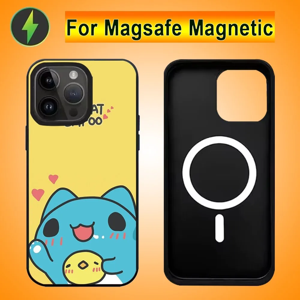 Comic Cat Bugcat Capoo Phone Case For IPhone 15 14 13 Pro Max 11 12 Mini Alex Mirror For Magsafe Wireless Charging Cover