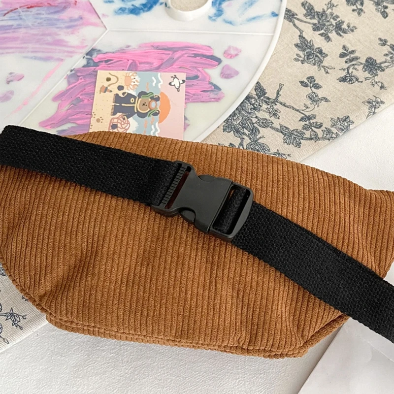 Fanny Pack Corduroy heuptas Borstzakken met ritssluiting Sling Travel Fashion Telefoonzakje voor meisjes Dames Dames