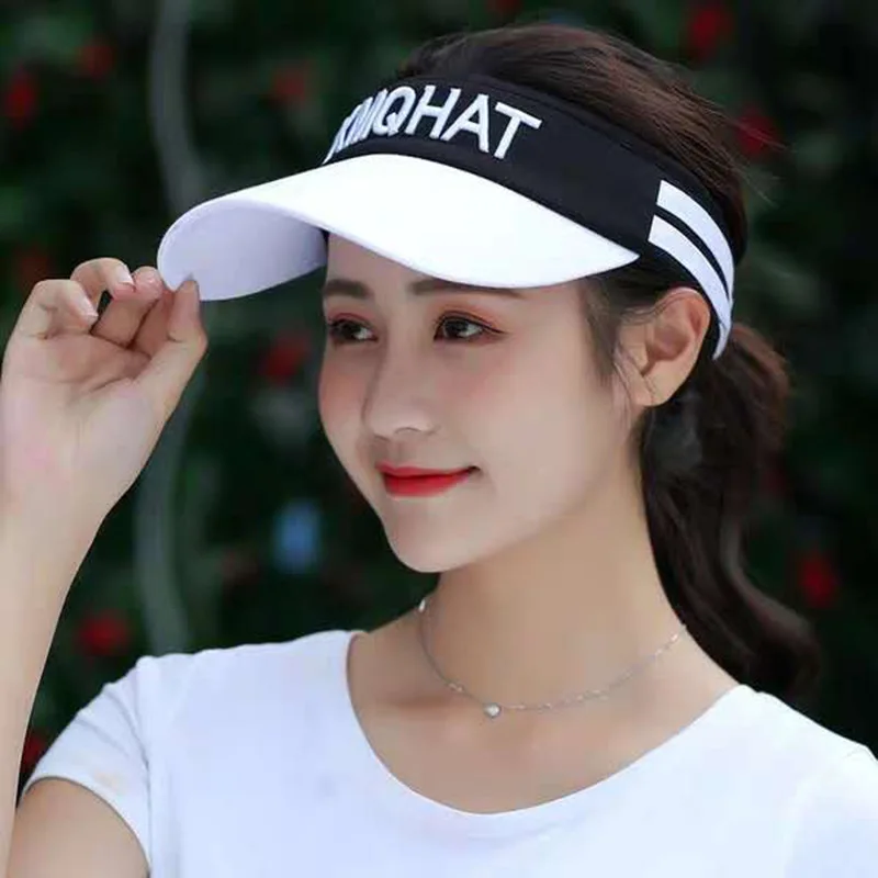 

Women Summer Sun Visor Hats Empty Top Long Visors Sun UV Protection Beach Outdoor Caps New