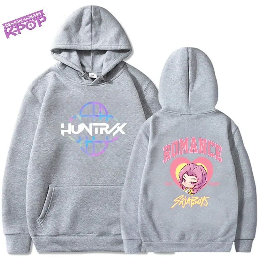 

Женская толстовка Kpop Demon Hunters большого размера с героями мультфильмов в стиле аниме, осенне-зимняя теплая спортивная одежда