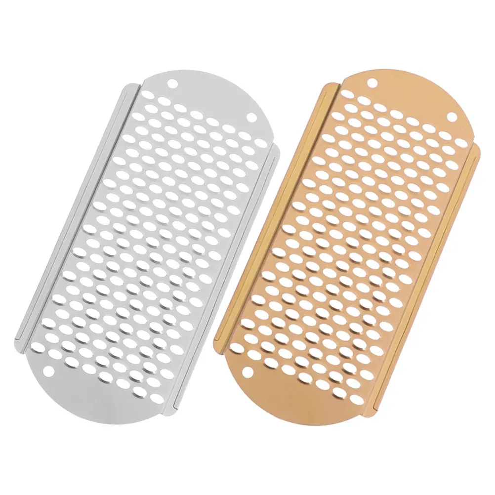 2 個フットファイルステンレス鋼スクレーパー角質除去人間工学に基づいたデザイン多用途ホームサロンケアヒールスクラバー