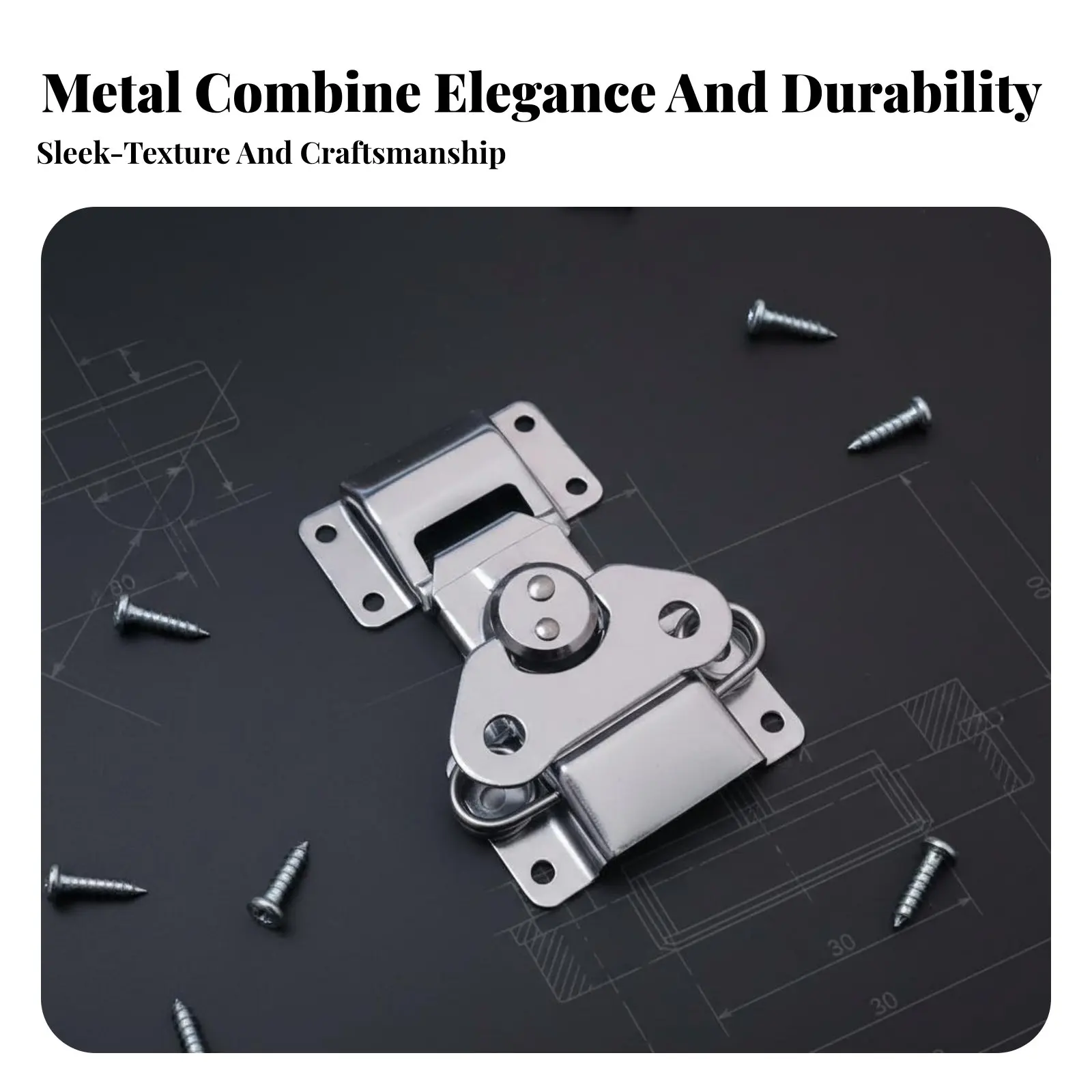 

Встраиваемая поворотная защелка с ручкой, прочная, черная отделка, простое управление, для музыкантов, для сундуков для хранения