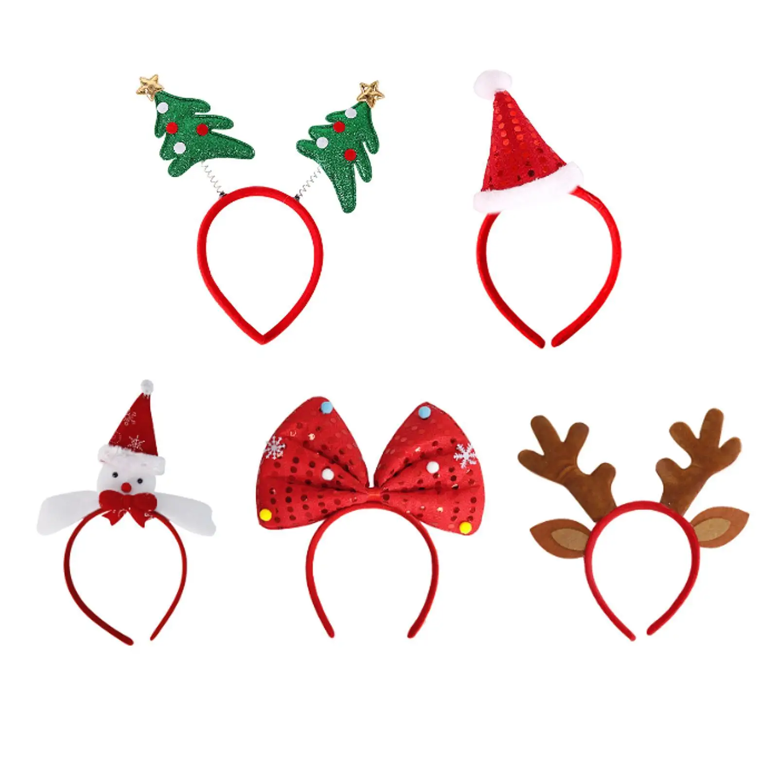 Christmas Headbands Hair Accessories Xmas Headwear Headdress for New Year Holiday