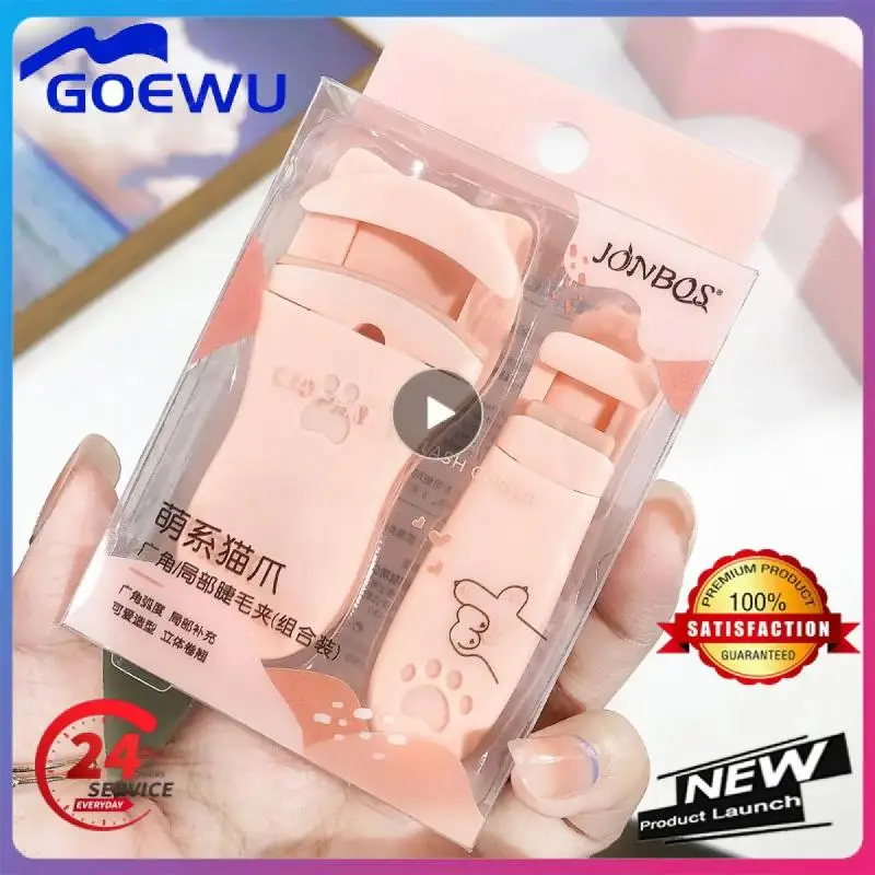 Cat Paw Eyelash Curler Electric Wide-angle Type Lash Curler Combine Local Type Cute Makeup Applicator Eyelash Tweezers