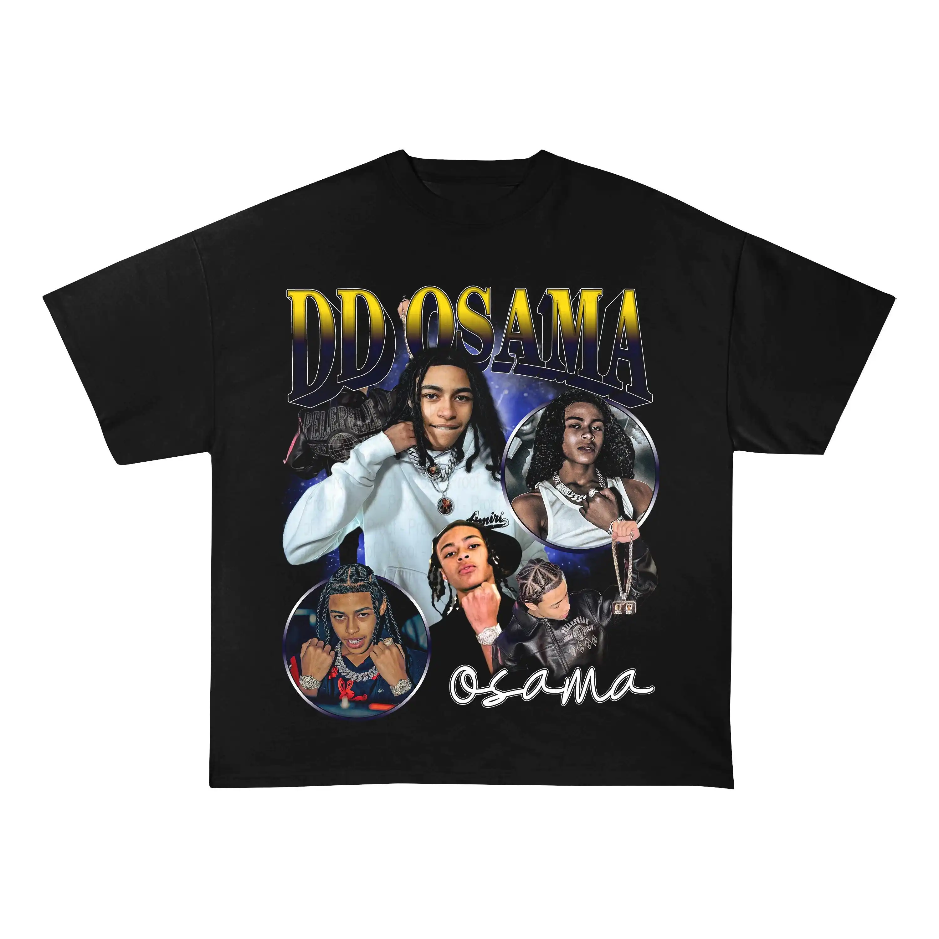 Dd Osama Y2K T Shirt Vintage New York Drill Rapper Hip Hop Streetwear Urban Retro Nostalgia 2000S