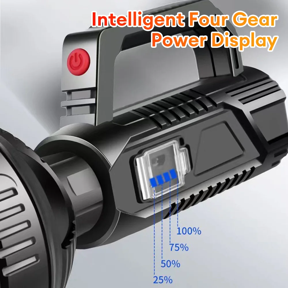 Rechargeable High Power Led Flashlights Ultra-long Lighting Distance Lamp Searchlight XHP70 Powerful Lantern Torches