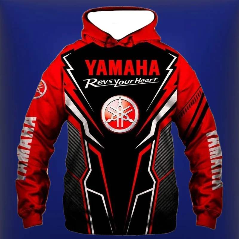 

Sweatshirt Hoodie Yamaha Motorcycle Enthusiast Team Uniform 3D Spring and Autumn Pullover Sweatshirt Casual Jacket Hoodie