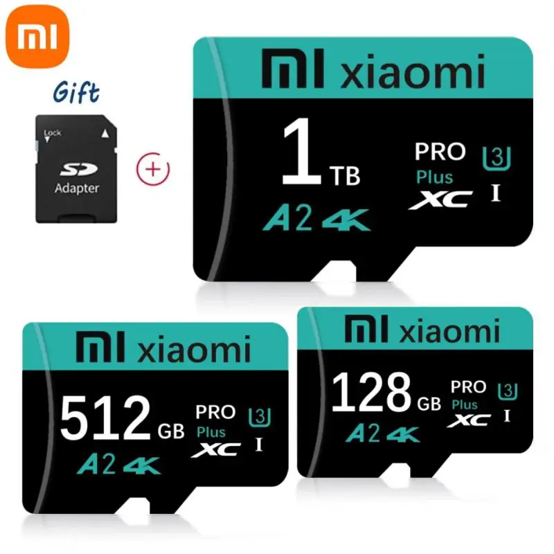 Mijia Xiaomi Memory Card 128GB 256GB Micro Card Class10 2TB 1TB 512GB SD/TF Flash Card Free SD Adapter For Phone Computer Camera