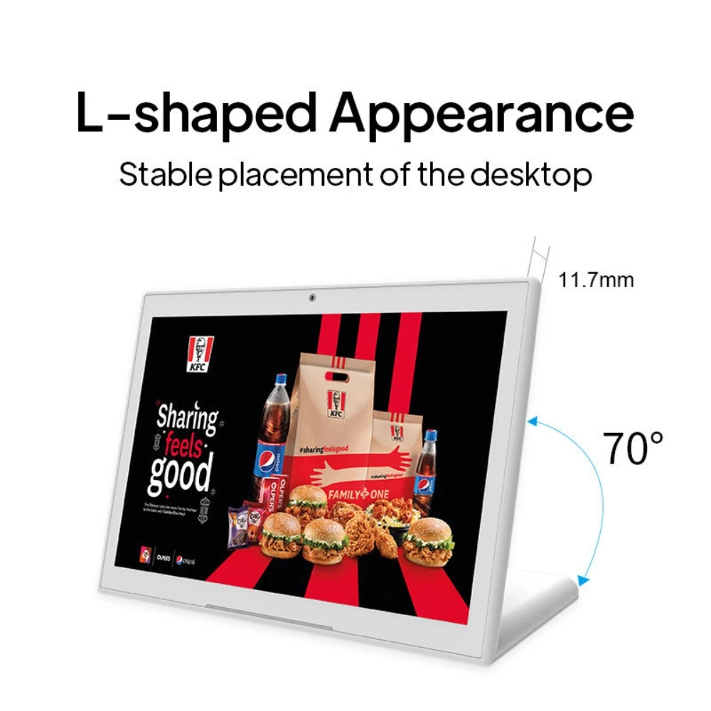 10.1inch L Shape Touch Screen Customer Feedback Evaluator Bank Restaurant Ordering Desktop Android Tablet
