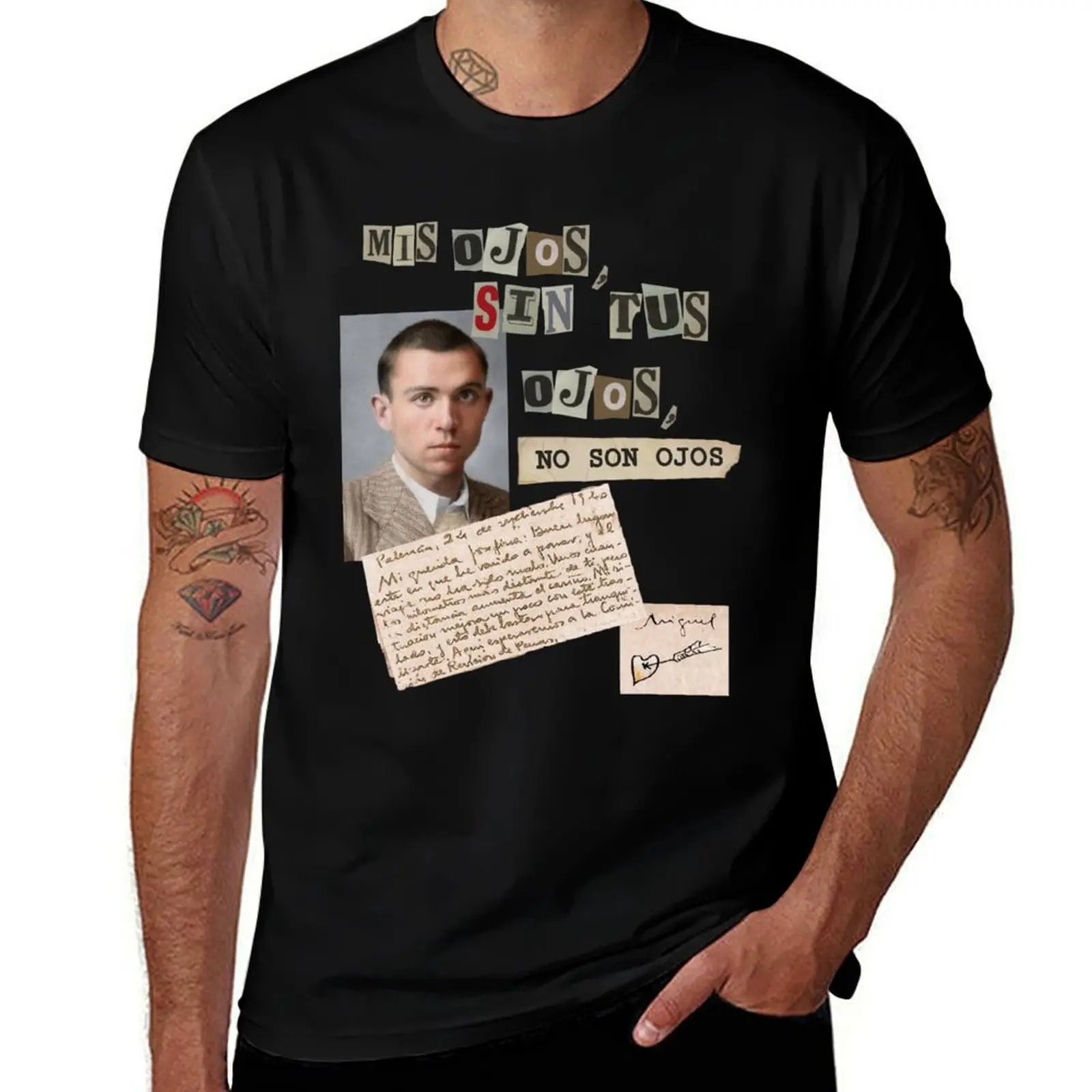

My Eyes Without Your Eyes - Tribute to Miguel Hernández T-Shirt plus sizes fashion shirts plus size men clothing