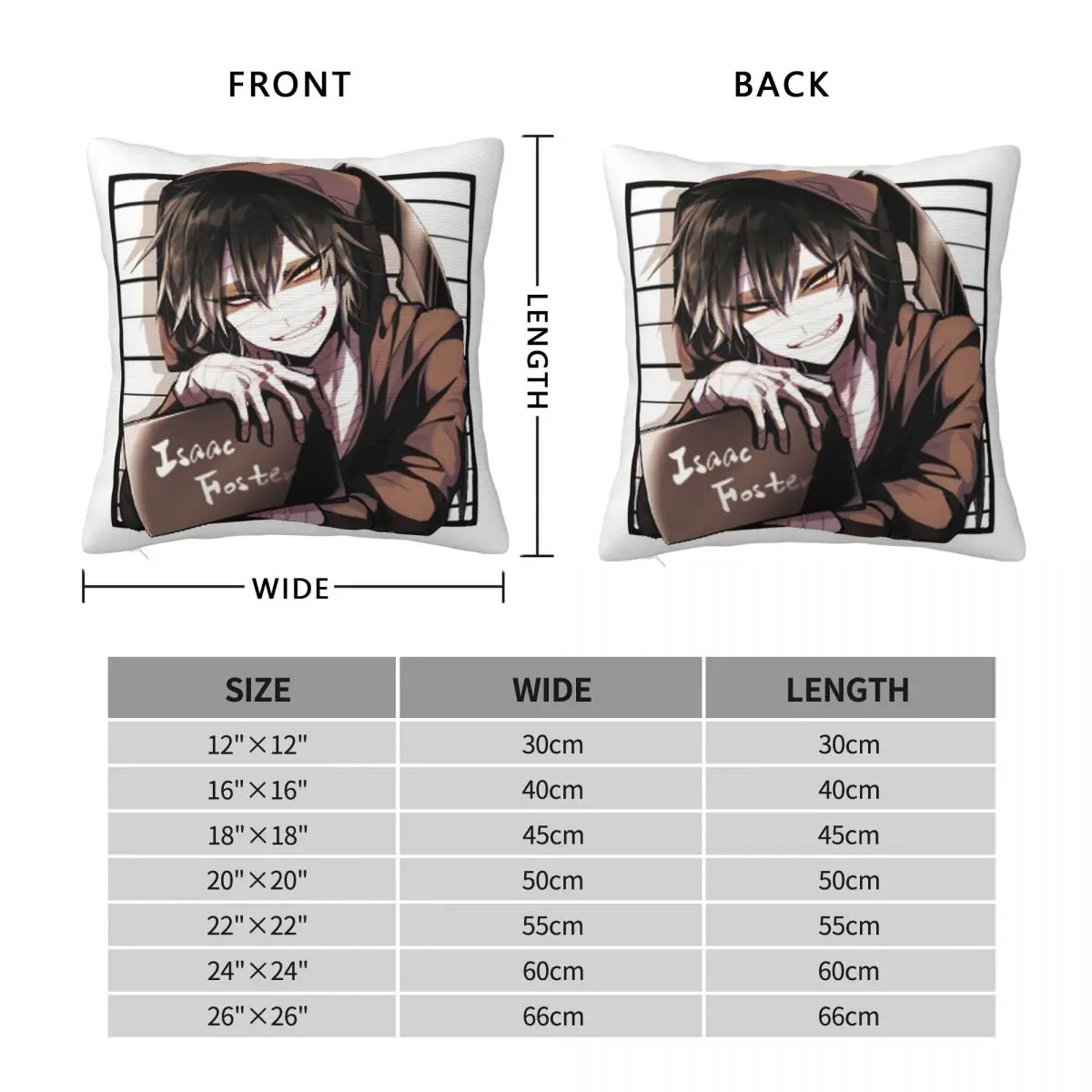 Isaac Foster Angels Of Death Square Pillowcase Polyester Linen Velvet Printed Decorative Throw Pillow Case Home Cushion Cover