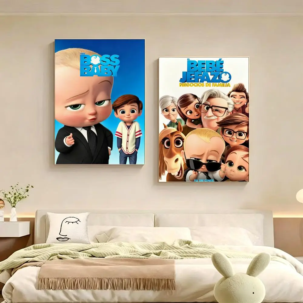 Movie The Boss Baby Poster Poster Multiple Sizes  frameless Creamy Style Wall Art Home Decor For Living Room Bedroom gift