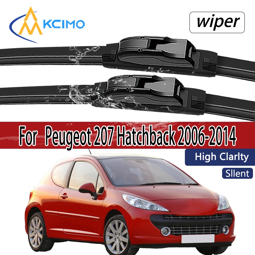 Für Peugeot 207 Fließheck 2006-2014 Frontscheibenwischerblätter 2 Stück Windschutzscheiben-Fenster-Zubehör