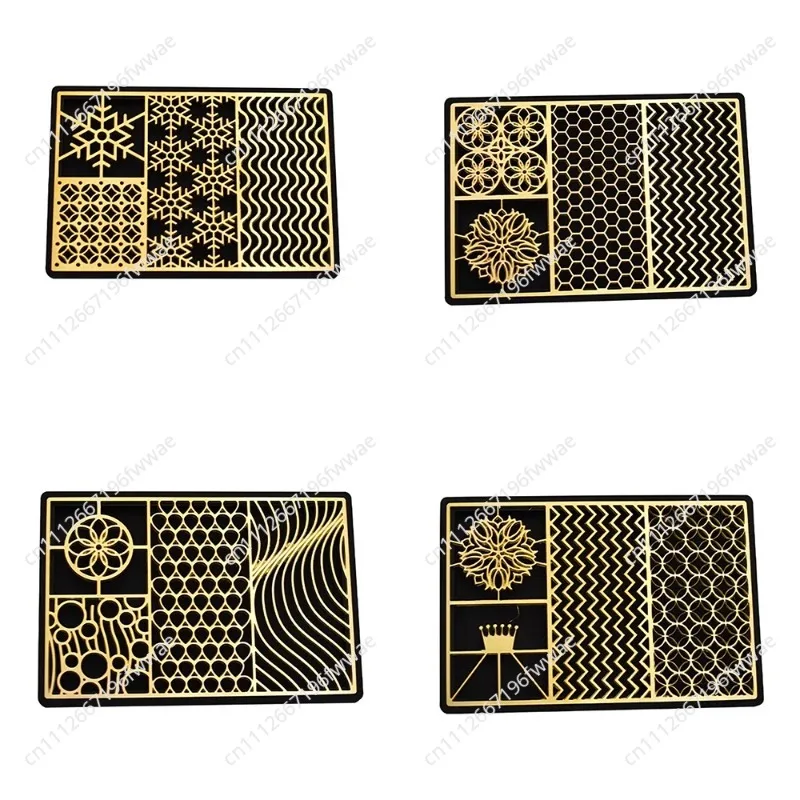 High-End Food Grade Brass Ice Stamp Mold Ice Cube Design Plate Bar Bartender Whiskey Pressing Stamping Square Tray with PVC Pad