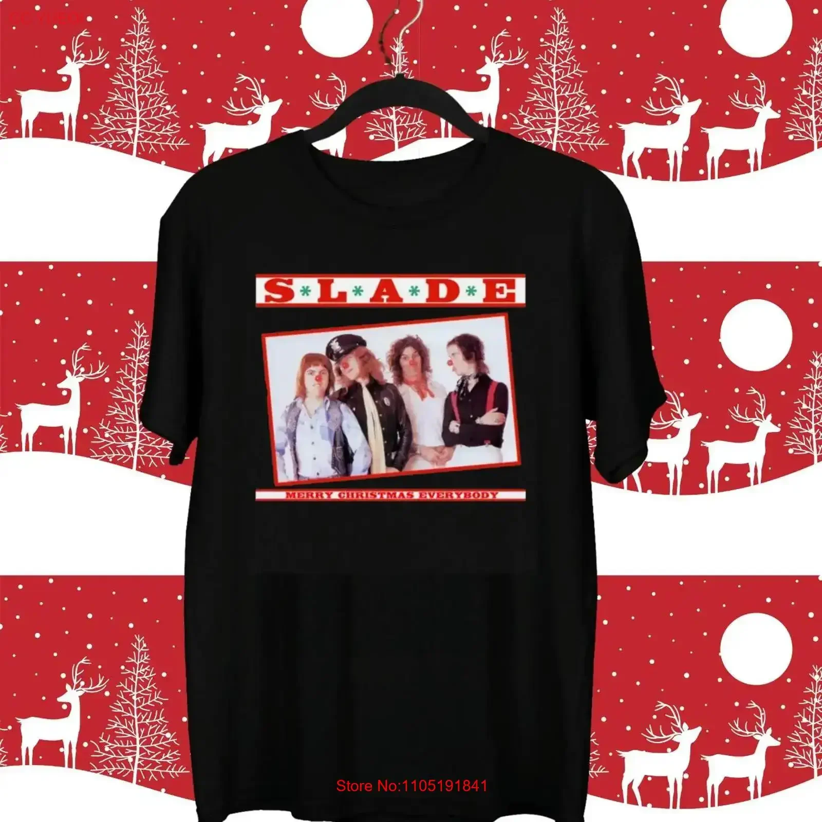 

Merry Christmas Everybody Slade Band Hot T Shirt Full Size S 5XL vintage Washed designer clothes Stretched streetwear