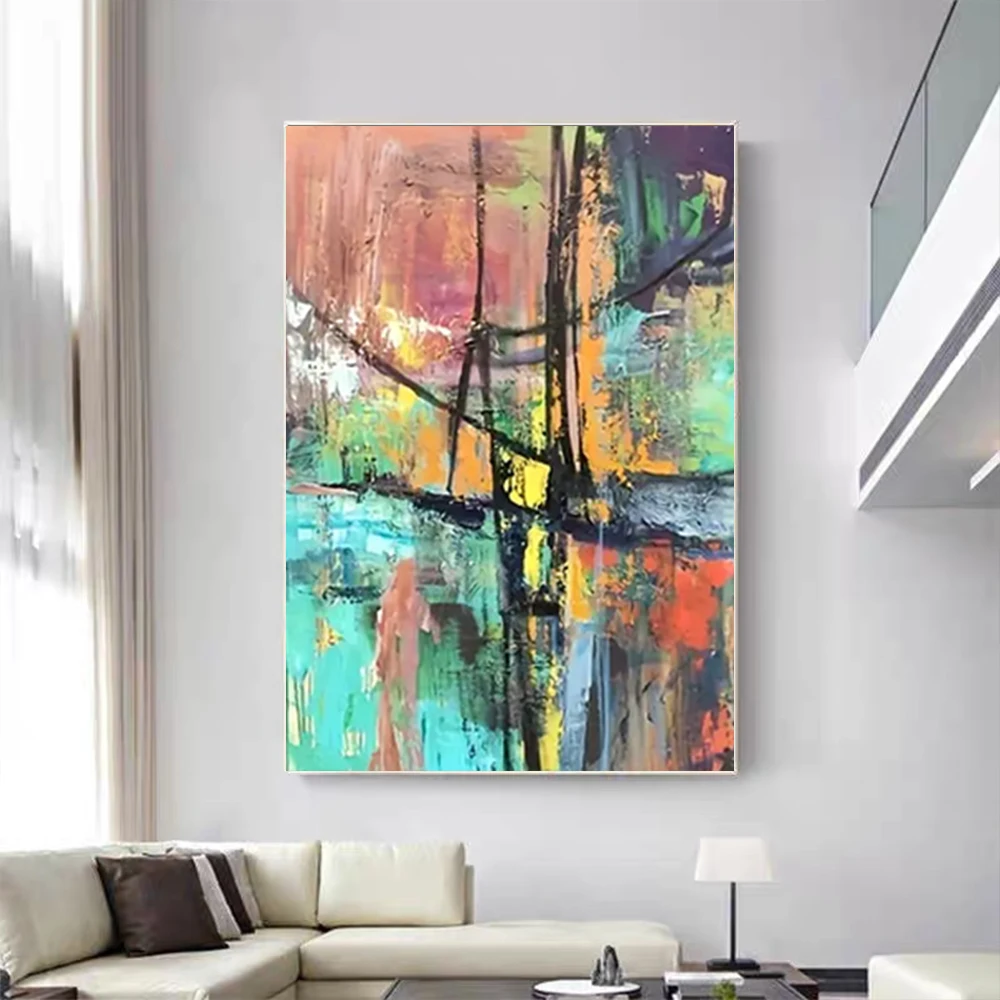 

100% Handmade Abstract Tree Oil Paintings On Canvas Modern Tree Art Painting Golden Texture Trees Picture Large Home Decor Gift