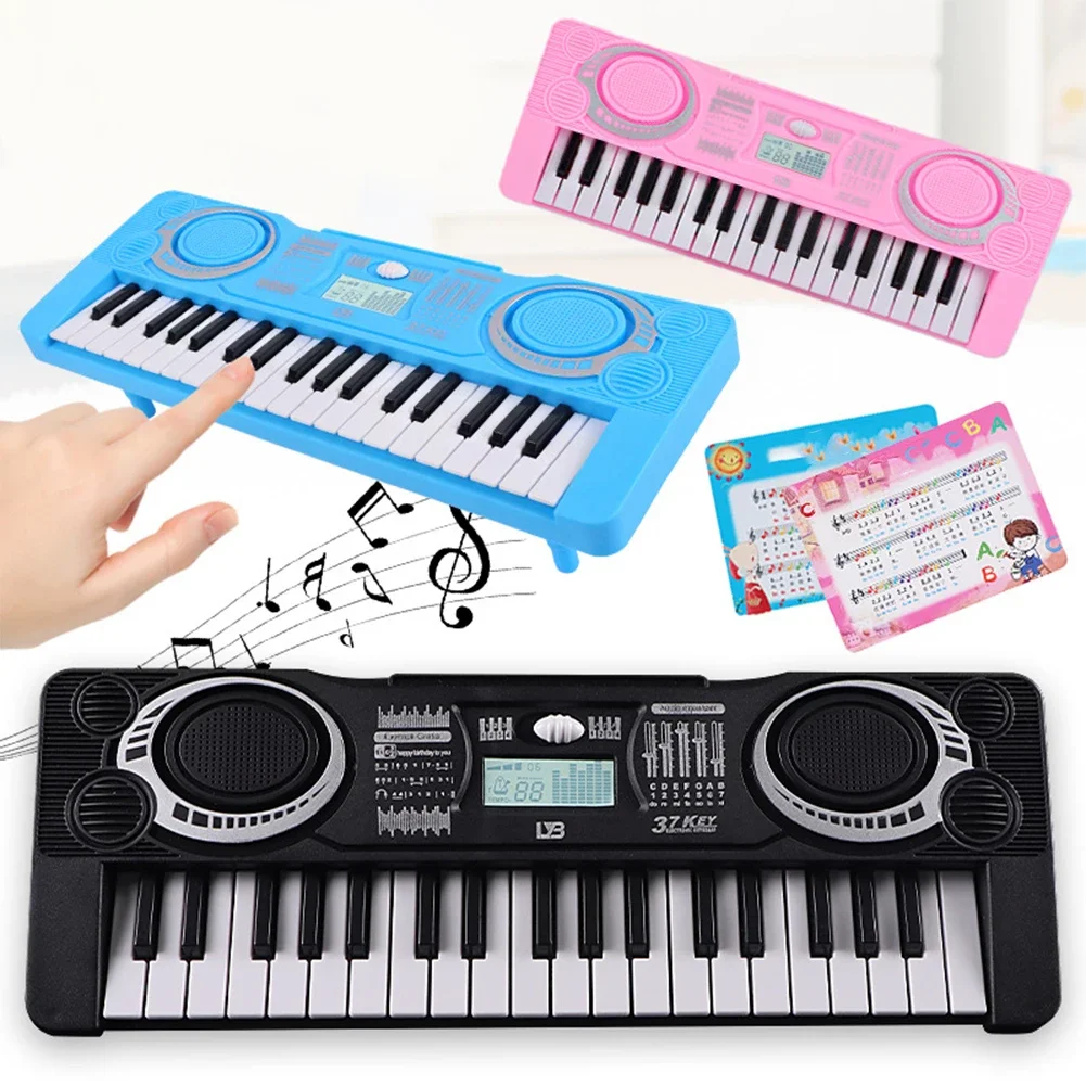 37 Keys Electronic Piano LED Display Portable Digital Keyboard Kids Educational Toy Children Musical Instrument