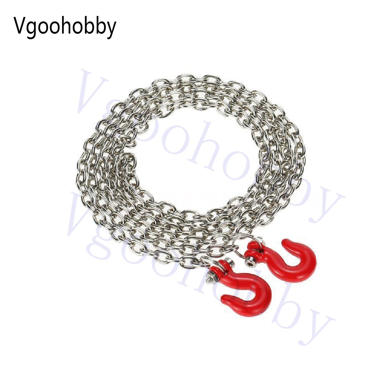 Mini Metalen Trekhaak & Ketting Compatibel met 1/10 RC4WD D90 Axiale SCX10 RC Crawler Auto Vrachtwagen