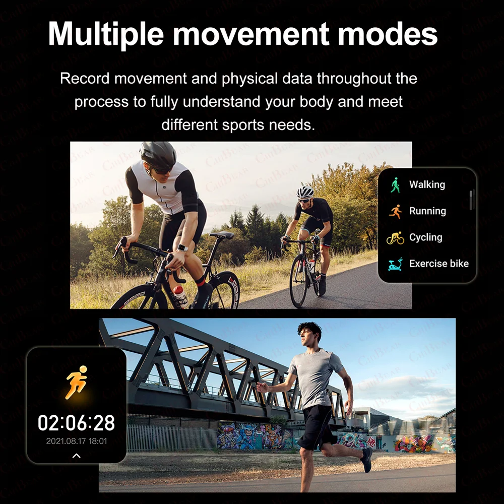 New GPS Track Smart Watch Men 2.01 Inch HD Screen Heart Rate Monitor Sports Fitness Tracker Bluetooth Call Smartwatch For Xiaomi