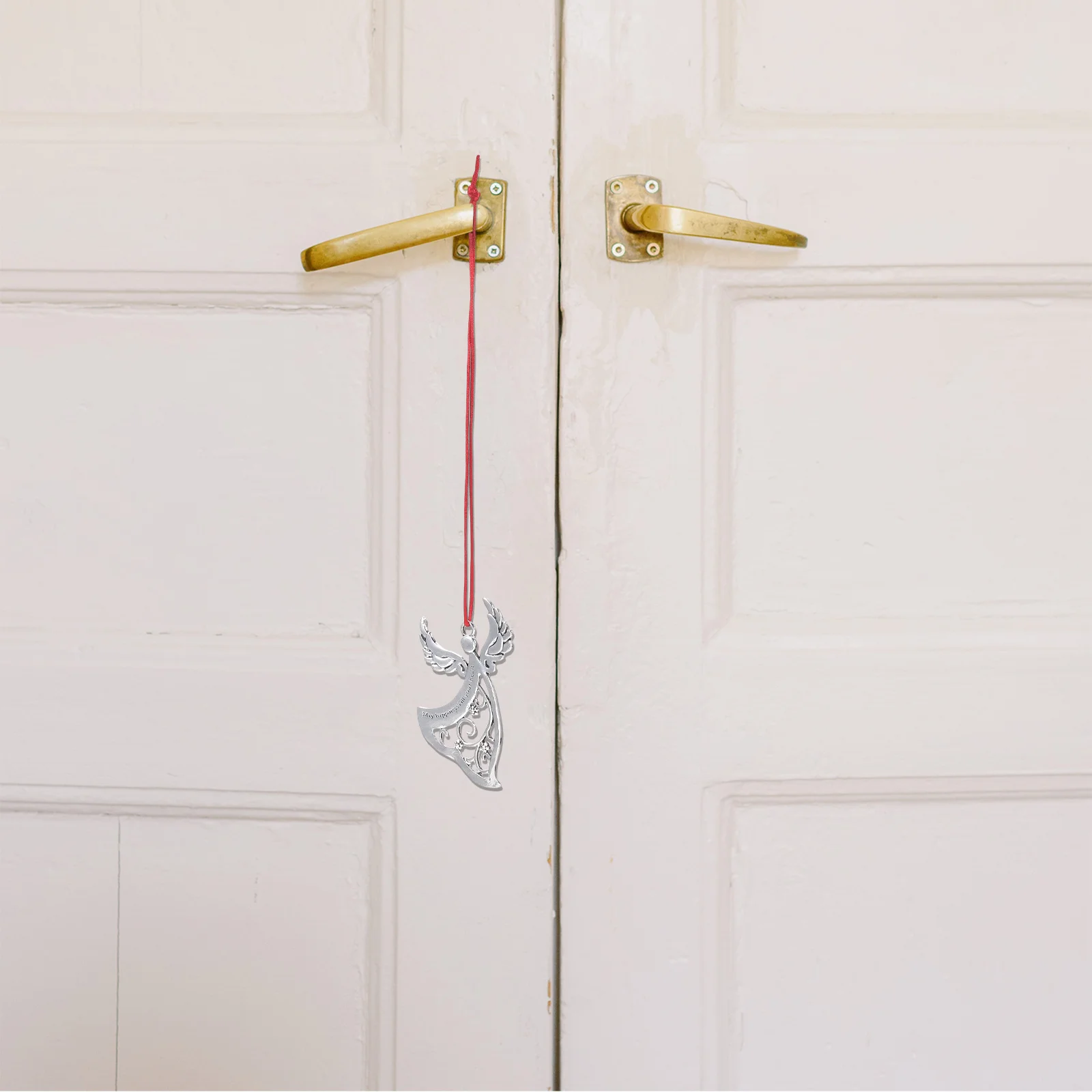 

1pc Angel Wall Decor Alloy 3D Hanging Sculpture For Home Bedroom Living Room Decoration Festival Gift Wall Craft Ornament