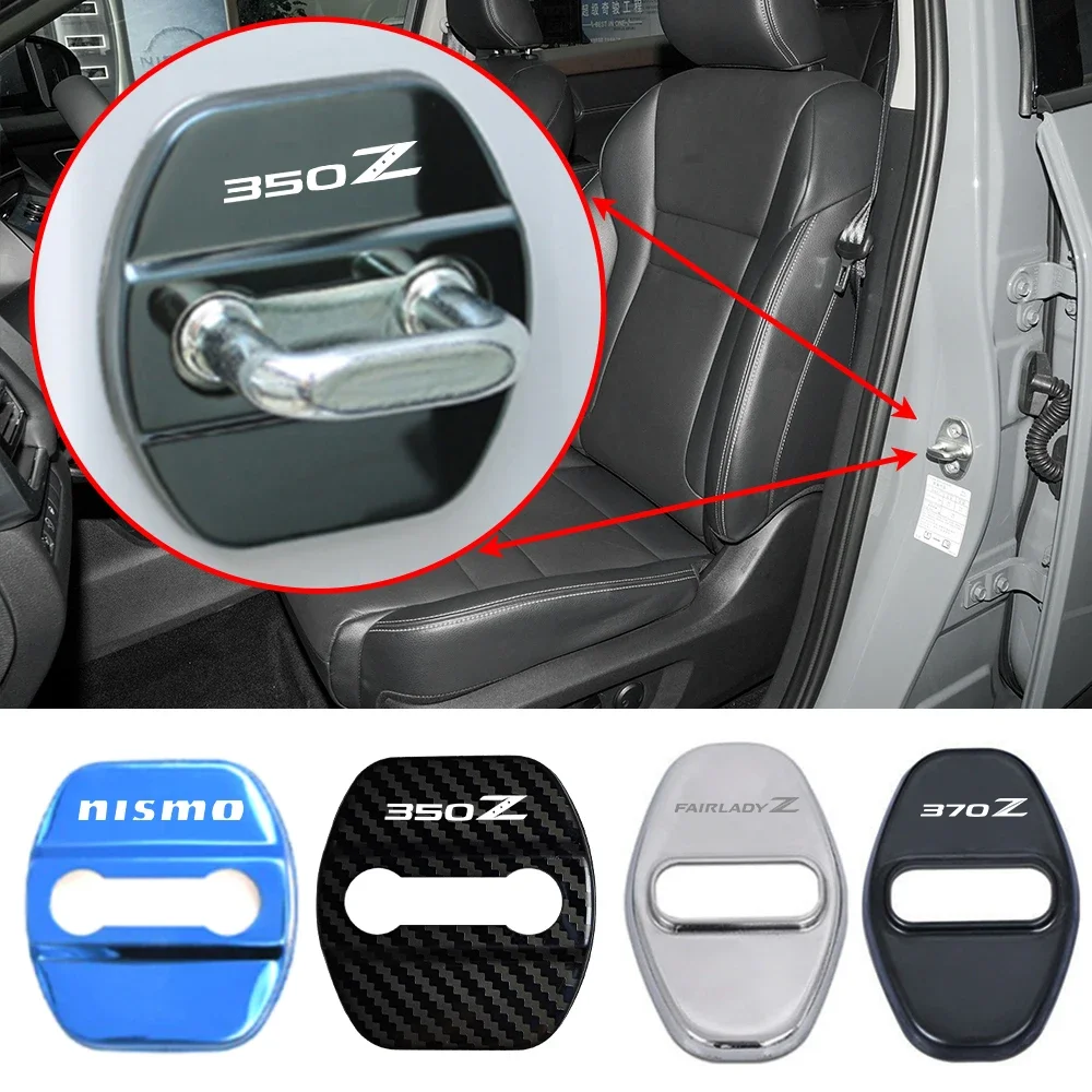 Car Door Lock Cover Auto Emblems Protection Case for Nissan Fairlady Z 300ZX Z32 350Z Z33 370Z Z34 RZ34 Car Styling Accessories