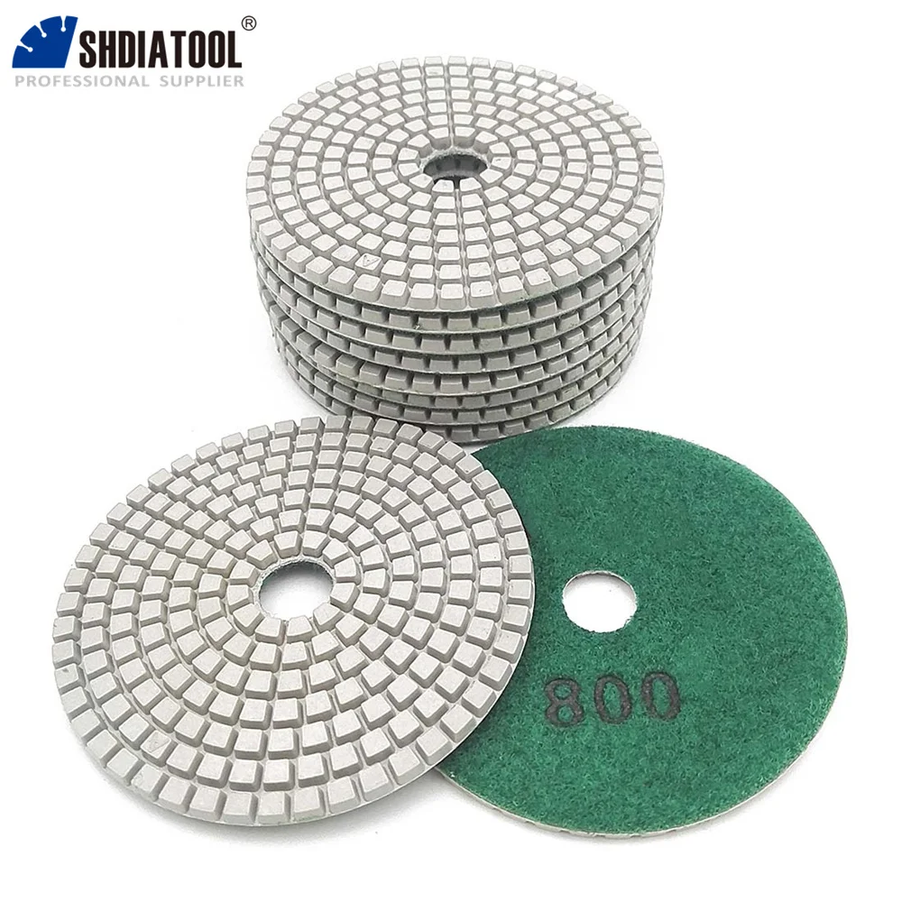 SHDIATOOL 10Pcs #800 Diameter 100mm White Resin Bond Sanding Discs 4\