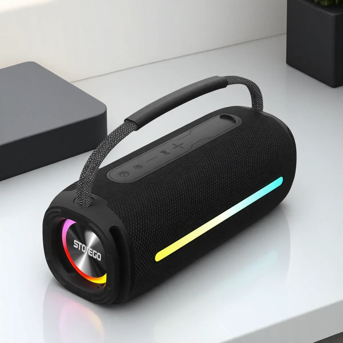 

Portable Bluetooth 5.3 Wireless Speaker Outdoor RGB Lantern IPX6 Waterproof Subwoofer High Power Audio Device