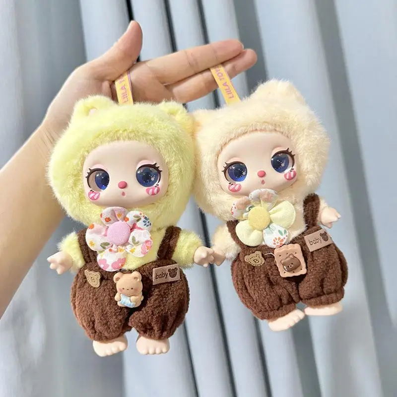 Mini ropa de muñeca de peluche de 16cm, accesorios para Liila LUCKY CAT Idol, mono de oso feliz, regalo de ropa