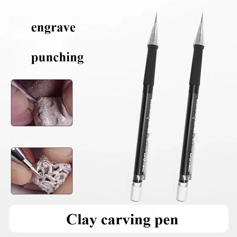 Retractable Carving Pen Clay Engraving Hand DIY Silver Jewelry Ring Engraving Drill Polishing Polymer Clay Jewelry Making Tools