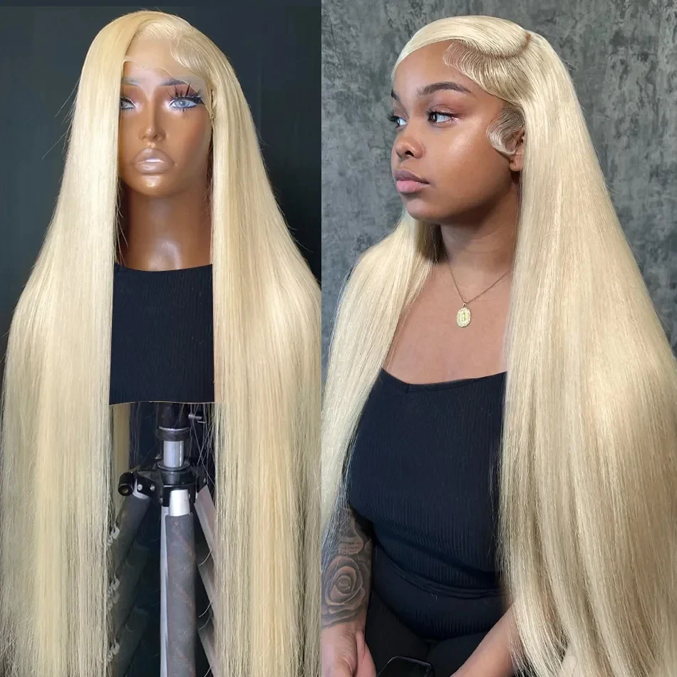 250% 613 Honey Blonde Straight 13x6 Transparent Lace Frontal Wig 30 34 Inch Brazilian 13x4 Lace Front Wigs Human Hair For Women