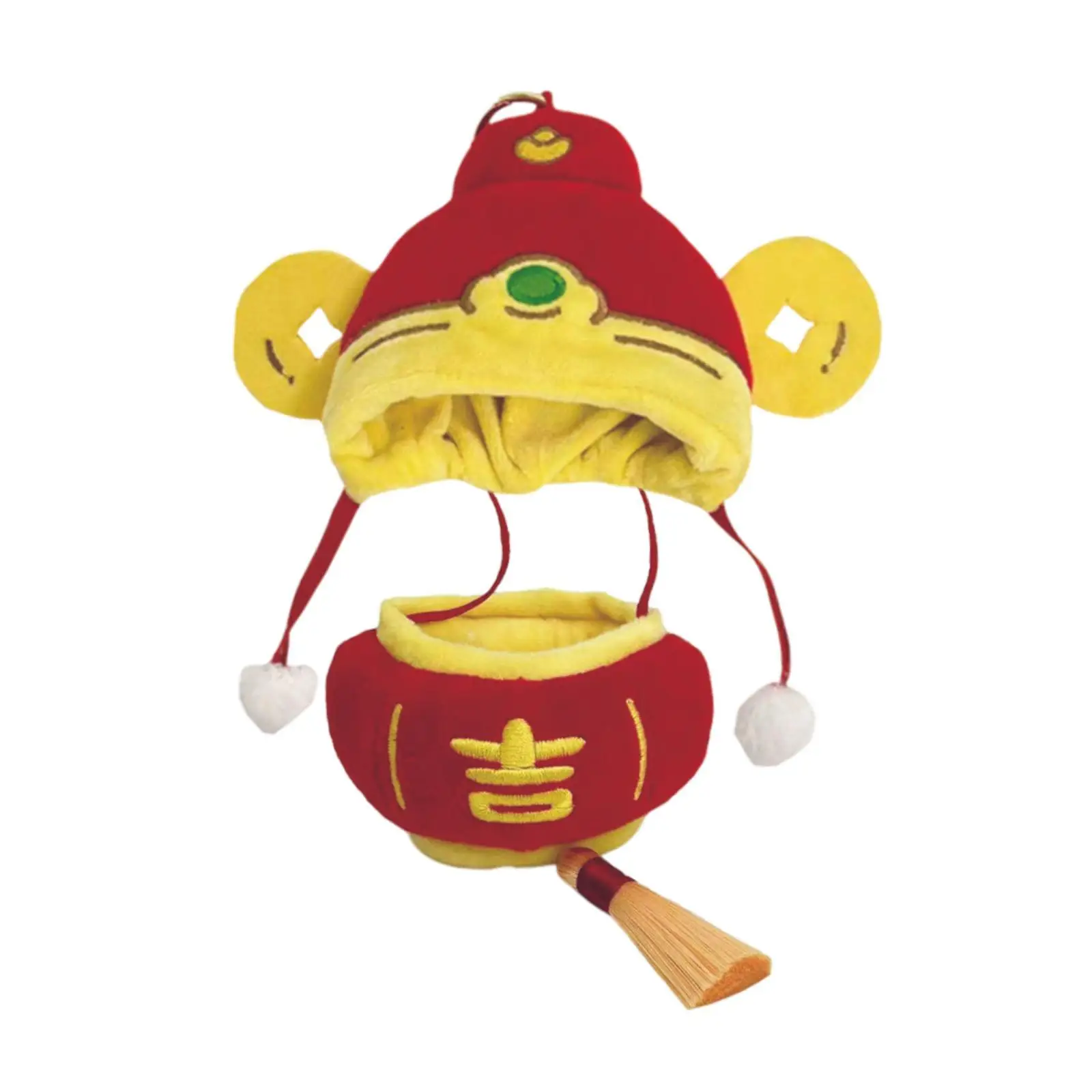 Modepoppen Jumpsuit en God van rijkdom Hoed Outfits Accs, miniatuurkleding voor poppen van 10 cm Kindercadeaus