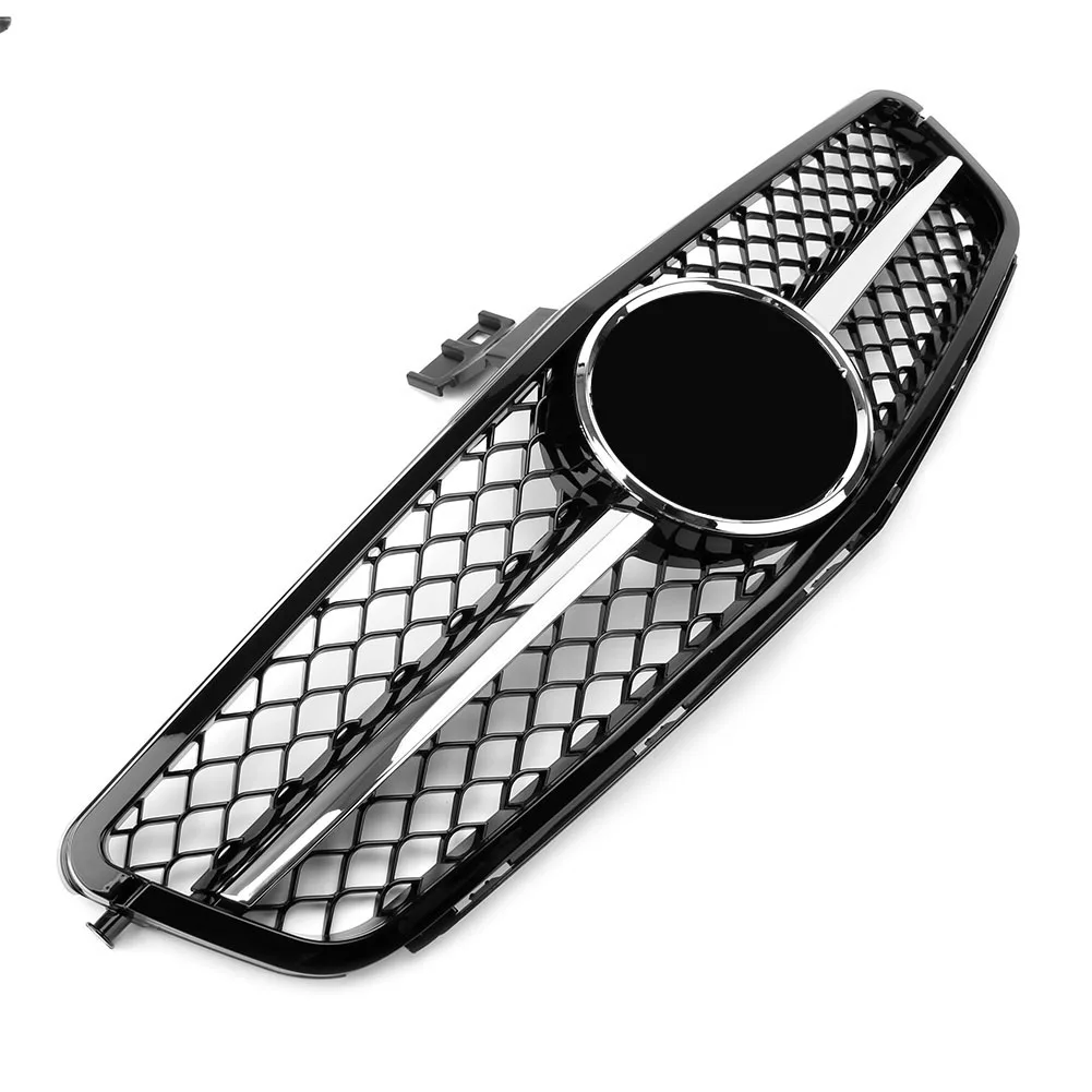 C-Class W204 C300 C350 Front Grille Upper Grill For Mercedes Benz 2008 2009 2010 2011 2012 2013 2014  Style Gloss Black