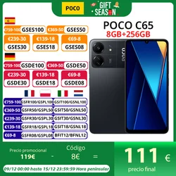 Versión Global POCO C65 MediaTek Helio G85 Pantalla Dot Drop de 6.74