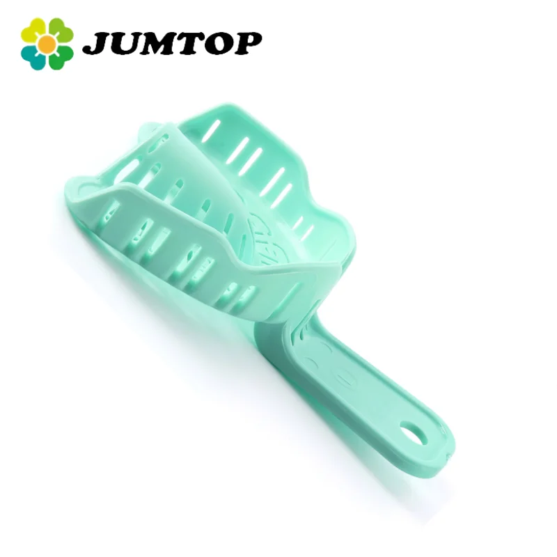 

JUMTOP 2 шт. стоматологический лоток для оттисков зубов ортодонтический пластиковый ручной источник питания для зубных впечатлений