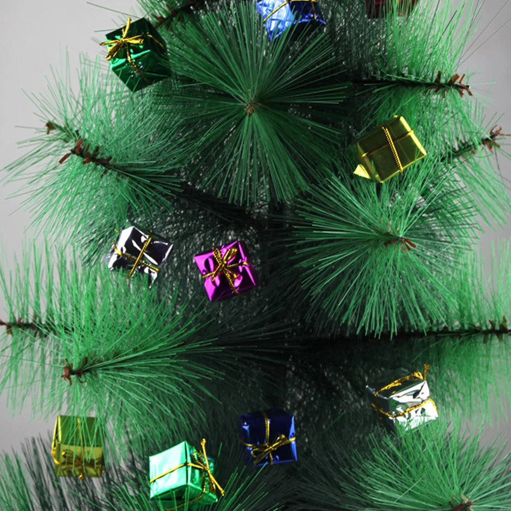 

120Pcs Christmas Tree Decorations 2.5cm Gift Box Pendant Hanging Ornaments Festive Holiday Party Home Garden Display Accessories