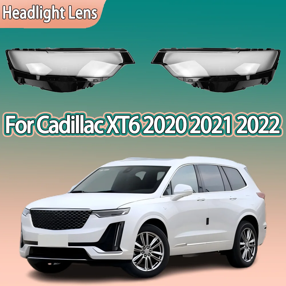 

For Cadillac XT6 2020 2021 2022 Lamp Cover Headlamp Shell Transparent Lampshade Headlight Shade Lens Plexiglass