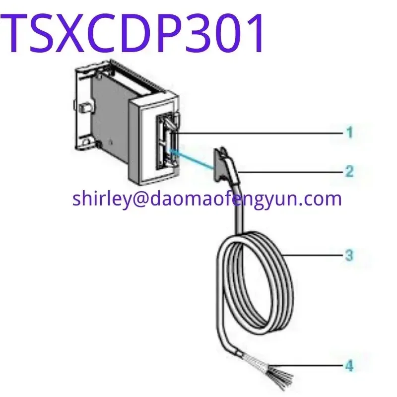 Brand New Original TSXCDP301, PLC IO cable, 3m 20 wire prefabricated cable, one end HE10 connector, single end plug harness