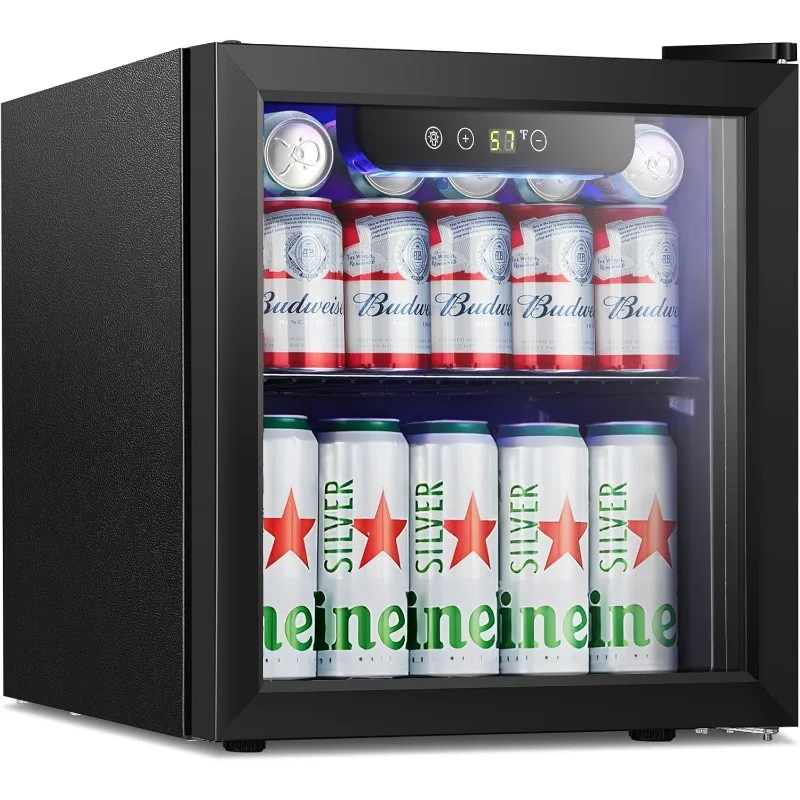 Mini refrigerador Star - 12 botellas, 48 latas, refrigerador para bebidas, puerta de vidrio para bebidas o cerveza, vino, bebida pequeña