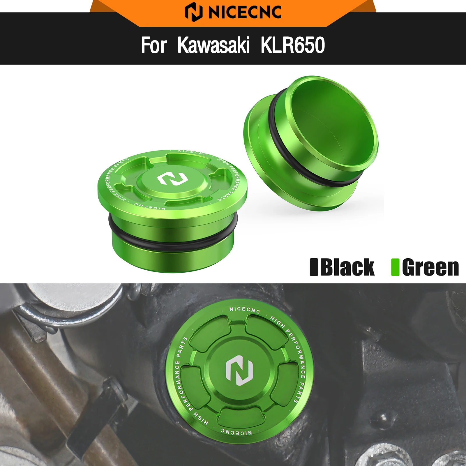 

For Kawasaki KLR650 KLR 650 1987-2024 Frame Hole Cover Caps Plug Klr650 klr 650 2015 2016 2017 2018 2019 2020 2021 2022 2023 24