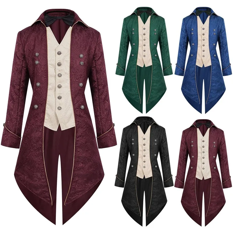 

Halloween Tailcoat Men's Medieval Retro Long Punk Gentleman Court Costume Party Apparel Unbranded TqTlkM8D Summer 2025