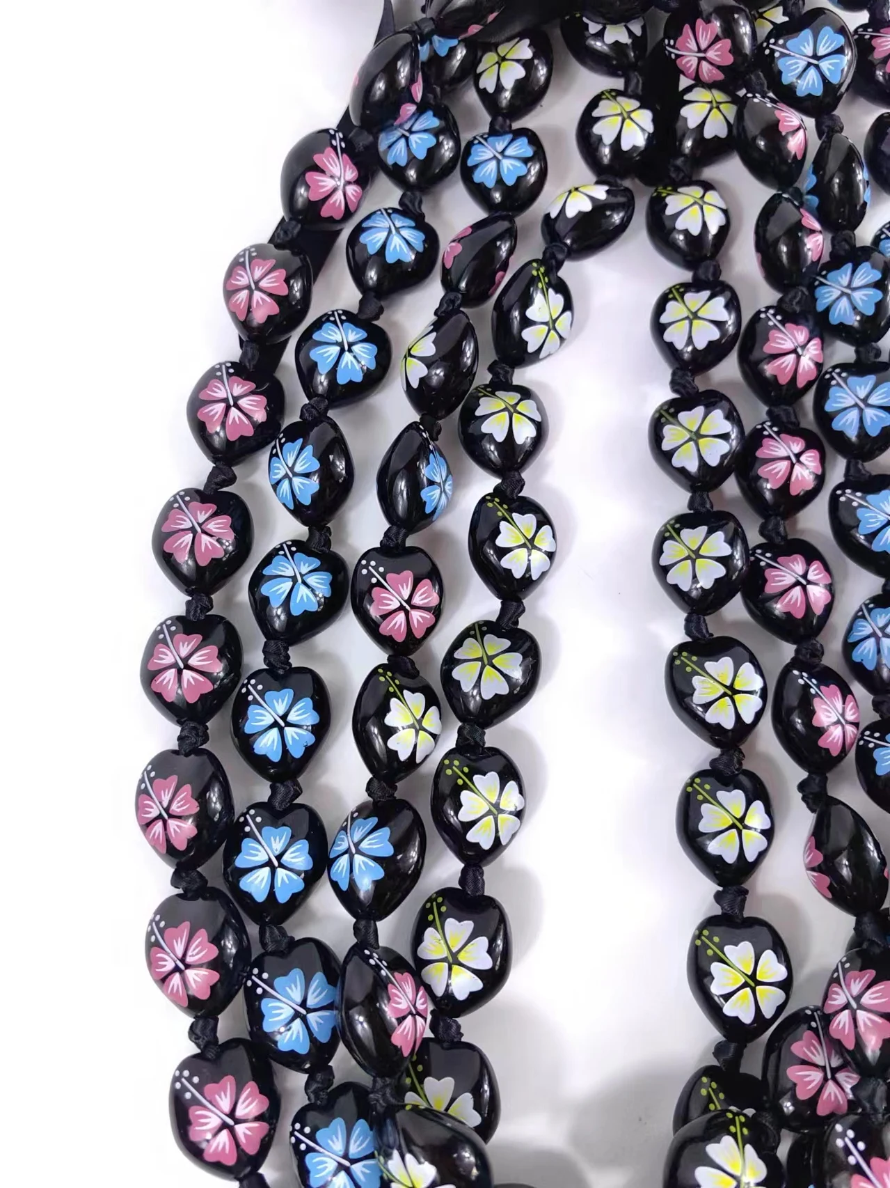 3 قطعة/الوحدة فئة التخرج قلادة الأزياء قلادة الاكريليك هاواي قلادة Kukui الجوز قلادة الكركديه زهرة قلادة #3