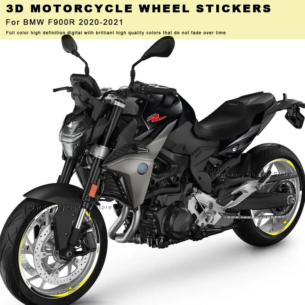 

For BMW F900R F900 R F 900R 2020-2021 17 inches Waterproof Protective Sticker Motorcycle Wheel Stickers 3D Epoxy Resin Sticker